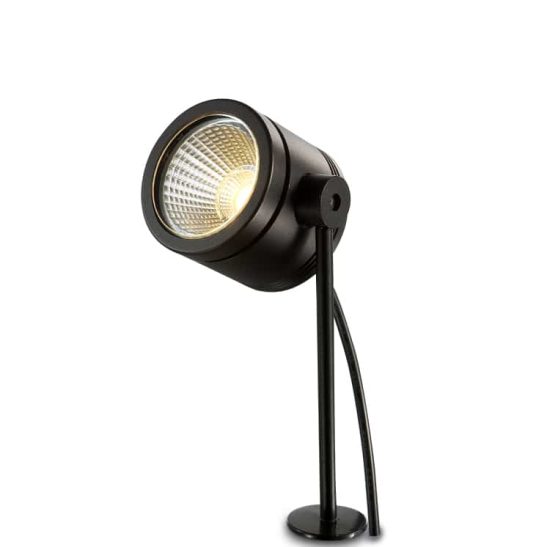 ODL036 9 watt black garden LED spike light fitting