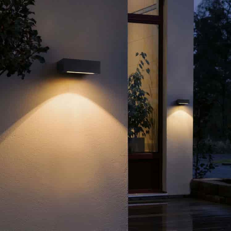 9 Watt Black LED Outdoor Down Wall Light