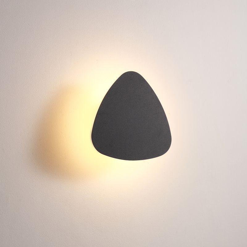LWA433-BK 6 watt triangular black LED bathroom wall light