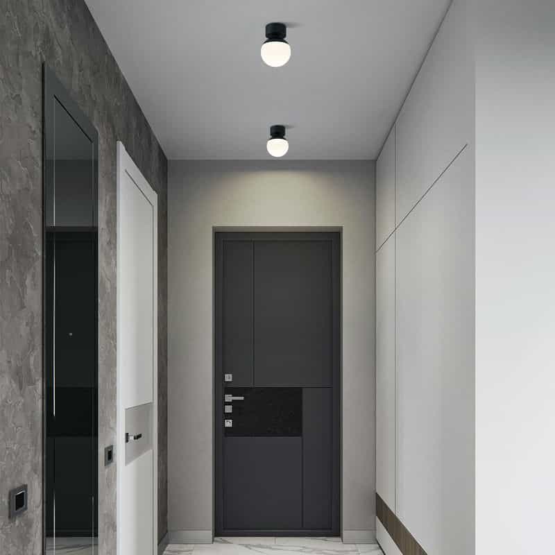 LBL299-BK 6 watt black globe interior LED ceiling light