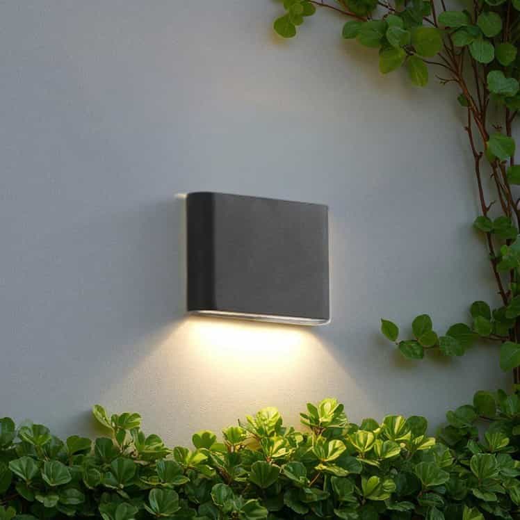LWA454-BK 6 watt black outdoor wall downllight fitting