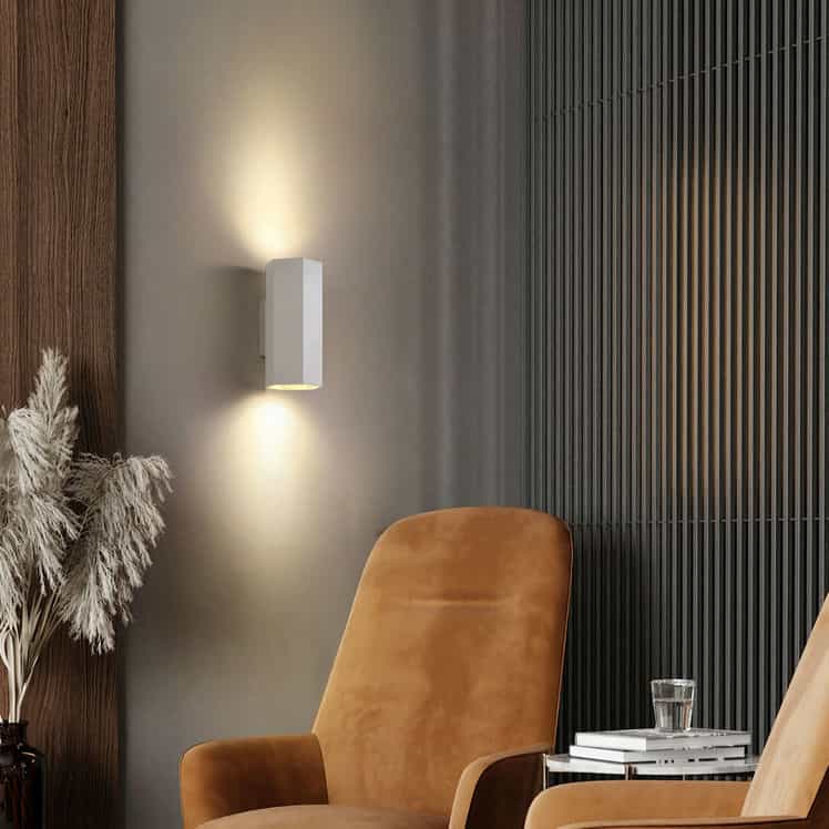 white up and down interior wall light