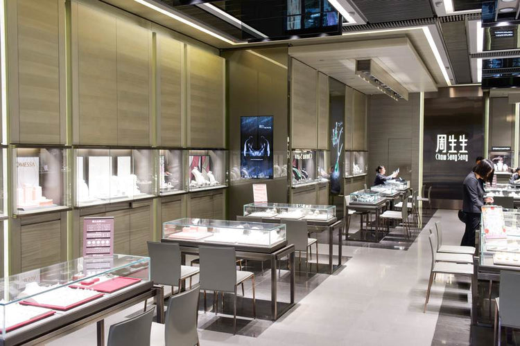 Jewellery store illuminated with LED lighting