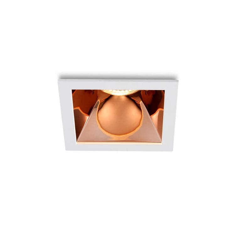 Square LED downlight on a white background