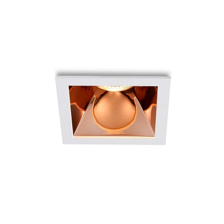 Square LED downlight on a white background