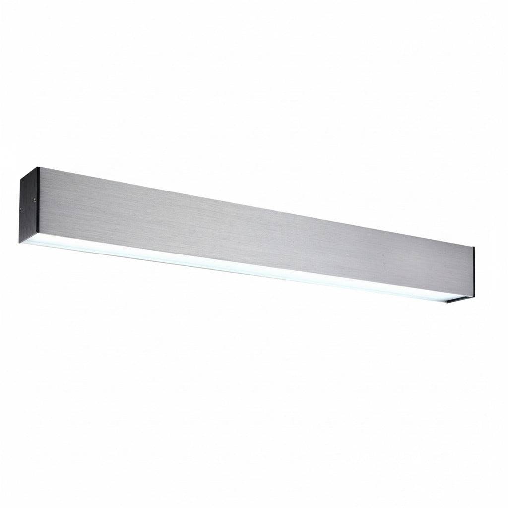 silver slim surface mounted downlight on a white background