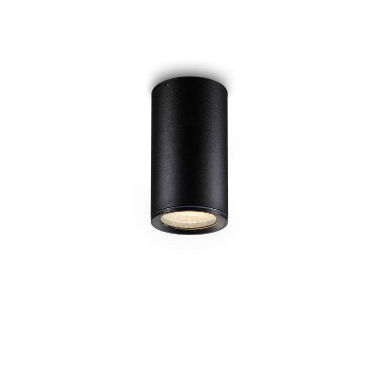 5 Watt Round Black Surface Mount Soffit Light  on a white background