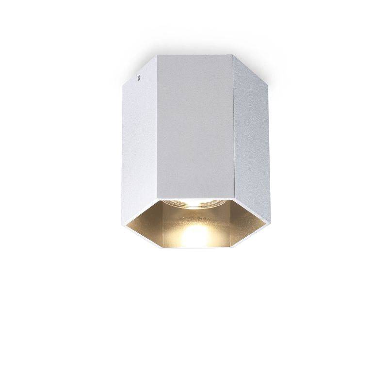 silver spotlight ceiling light on a white background