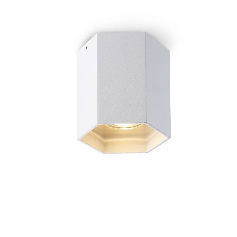 white LED flush ceiling lamp on a white background