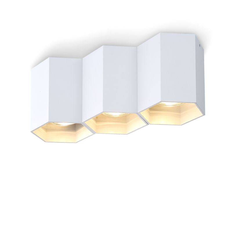 white flush mount ceiling light fixture on a white background