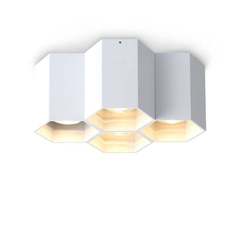 white surface ceiling light on a white background