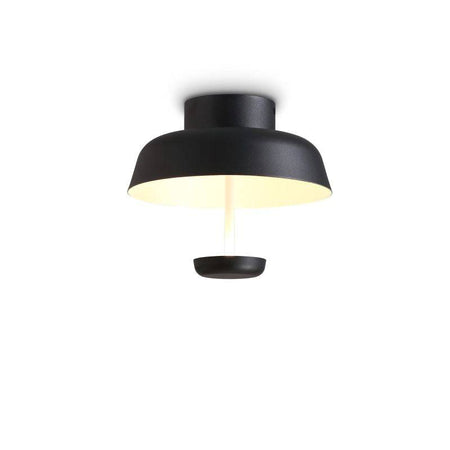 6 Watt Round Black Semi Flush Ceiling Light - Ultra Beam Lighting Ltd