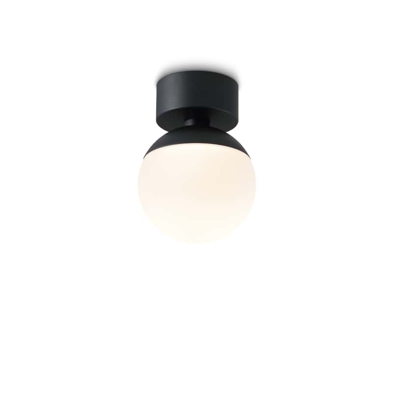 6 Watt Black Globe Flush Mount Light - Ultra Beam Lighting Ltd