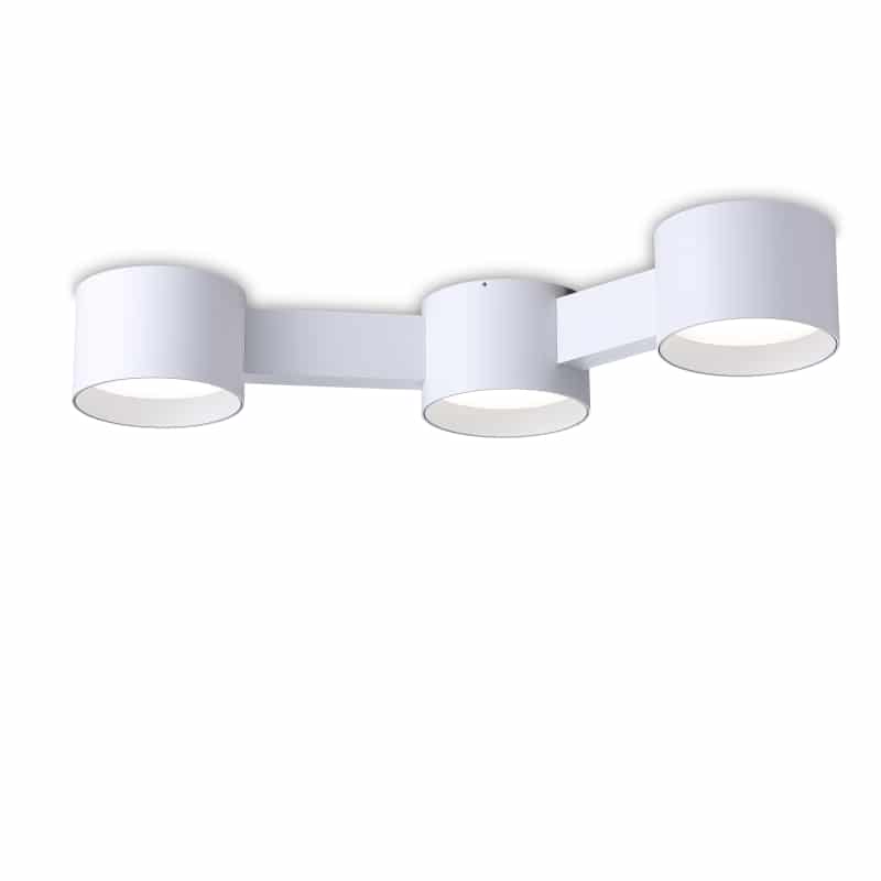 white ceiling downlighter on a white background