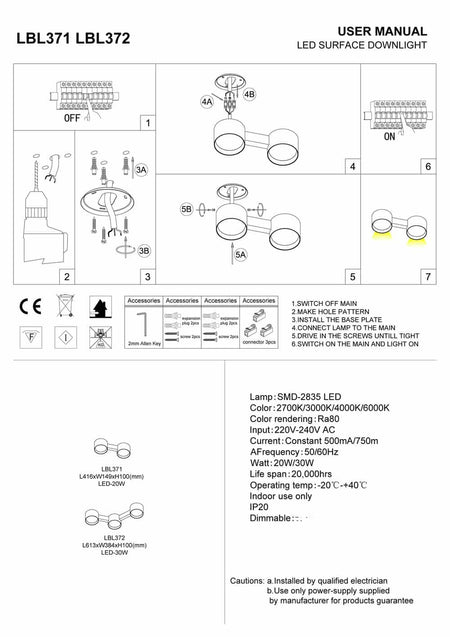 white ceiling downlighter installation guide