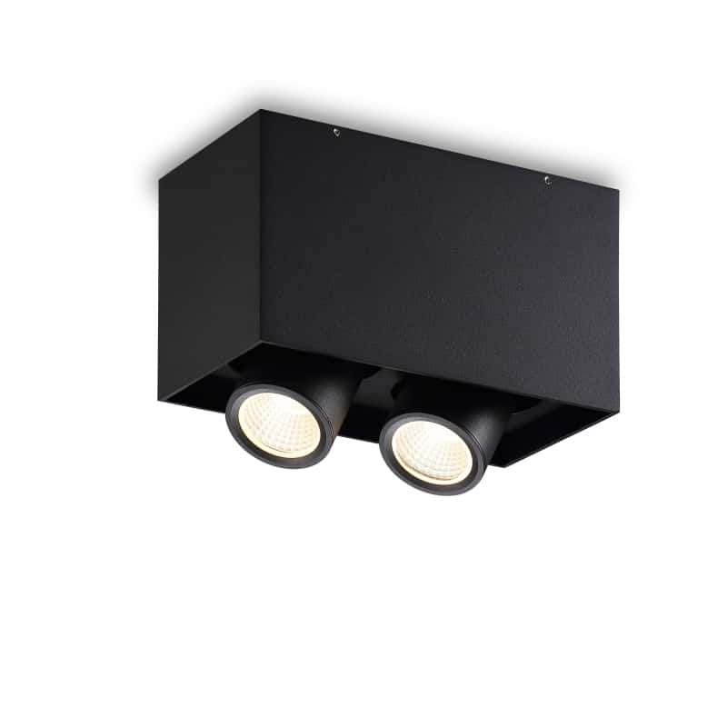 black adjustable LED surface down light on a white back ground 