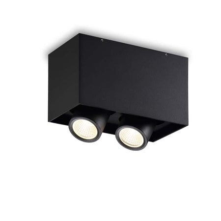 black adjustable LED surface down light on a white back ground 
