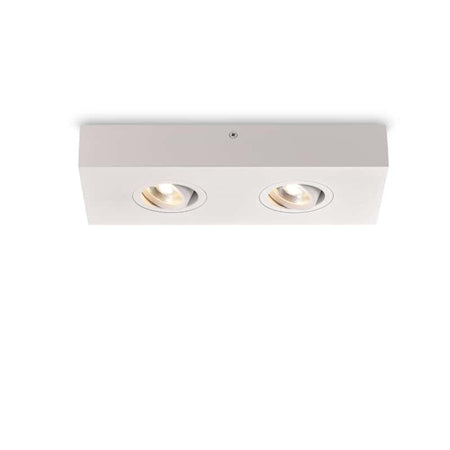 white adjustable LED surface downlight on a white background