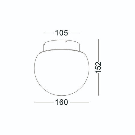 modern bathroom ceiling light technical drawing
