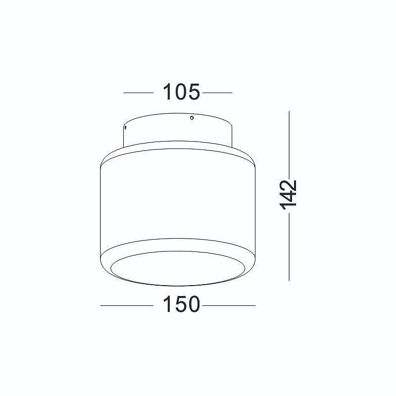 outdoor LED ceiling light technical drawing 