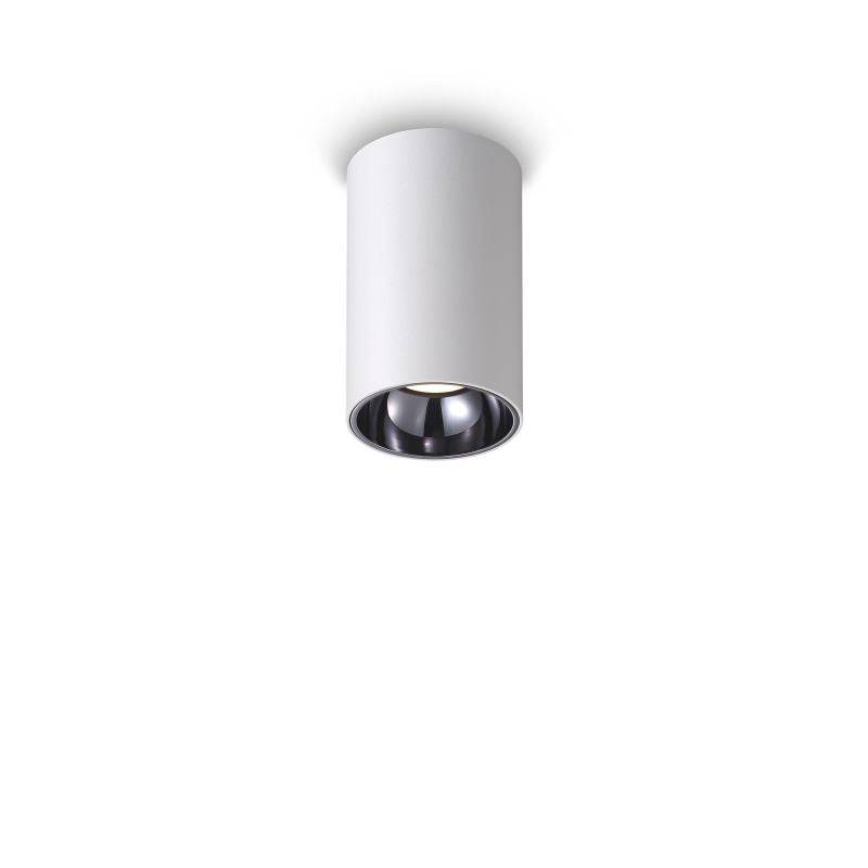 white ceiling surface downlight on a white background