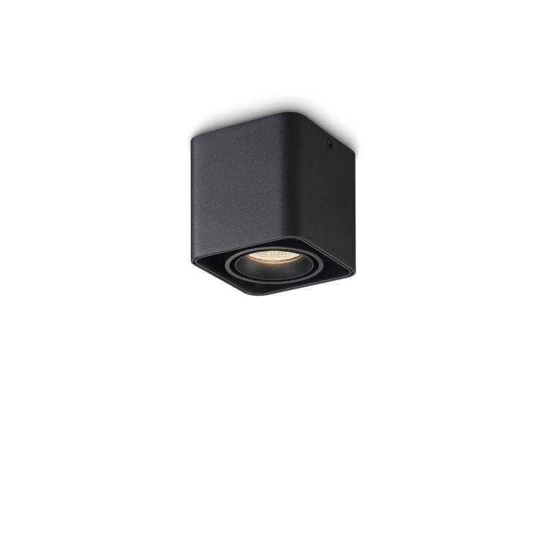 black square surface mount downlight on a white background