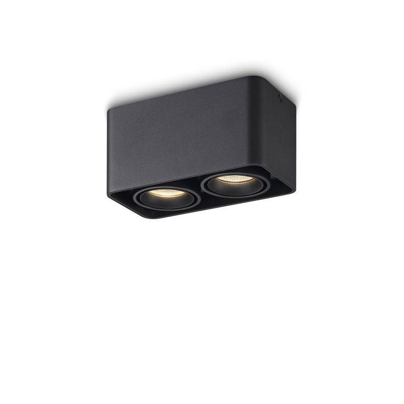 black ceiling light fixture on a white background