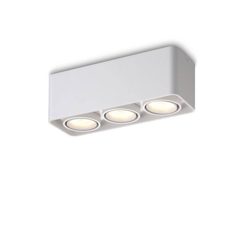 white surface mounted spotlights on a white background