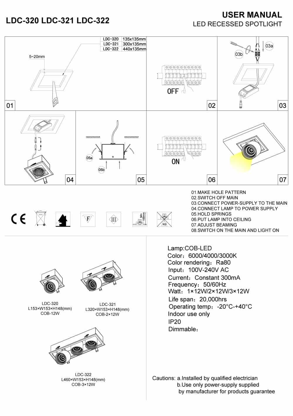 commercial display downlight installation guide 