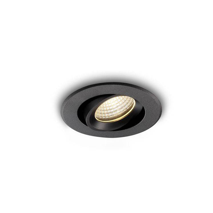 6 Watt Black Adjustable Soffit Light on a white background