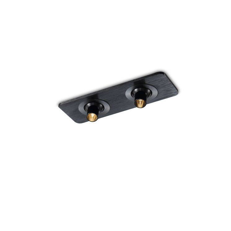 2 Watt Black Twin Recessed Display Cabinet Downlights - Ultra Beam Lighting Ltd