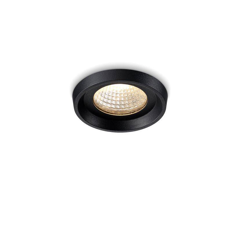6 Watt Black LED Bathroom Ceiling Spotlight on a white background