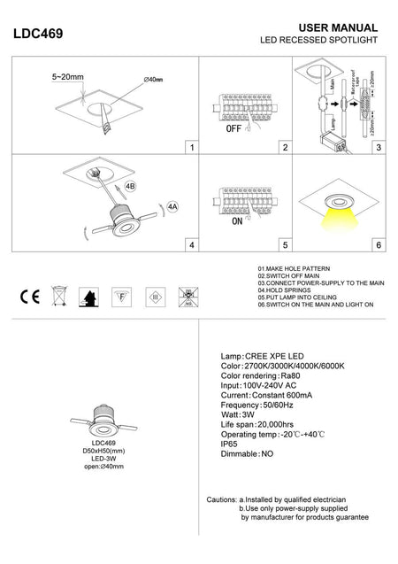 black small outdoor downlight installation guide