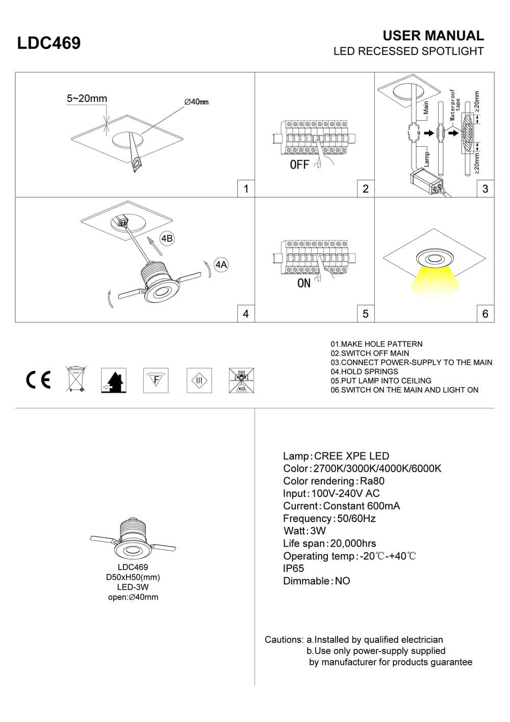 grey small soffit light installation guide