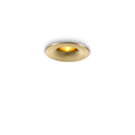gold small ceiling spotlight shown on a white background