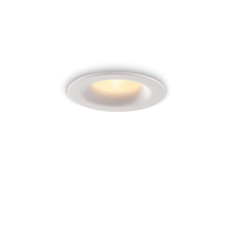 white LED ceiling downlight on a white background