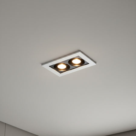 anti glare mini LED spotlights installed in a hotel room ceiling 