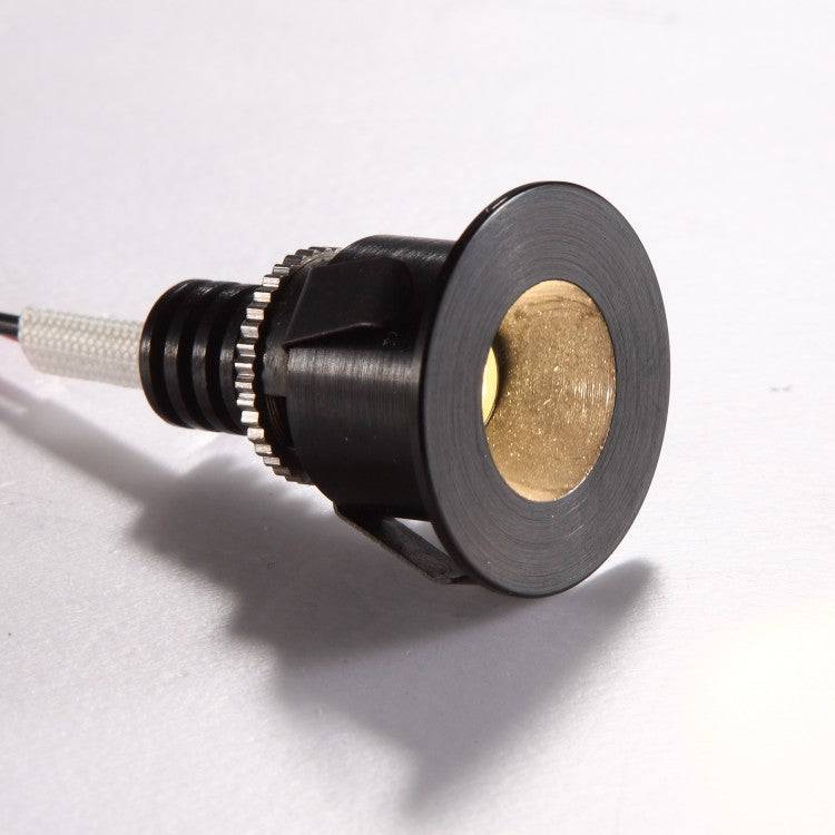 black LED plinth light show on a white background 