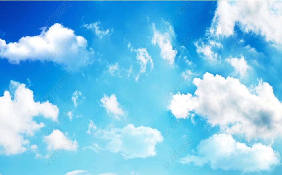 LED sky panel image with blue sky and clouds