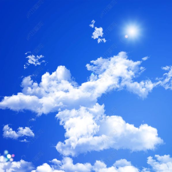 LED sky panel image showing blue sky and clouds