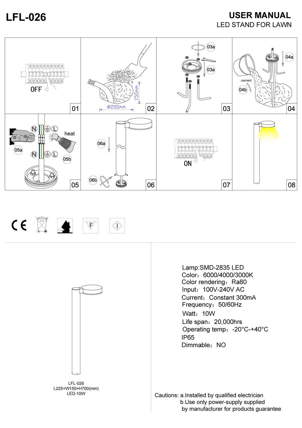 Black pathway bollard light installation guide