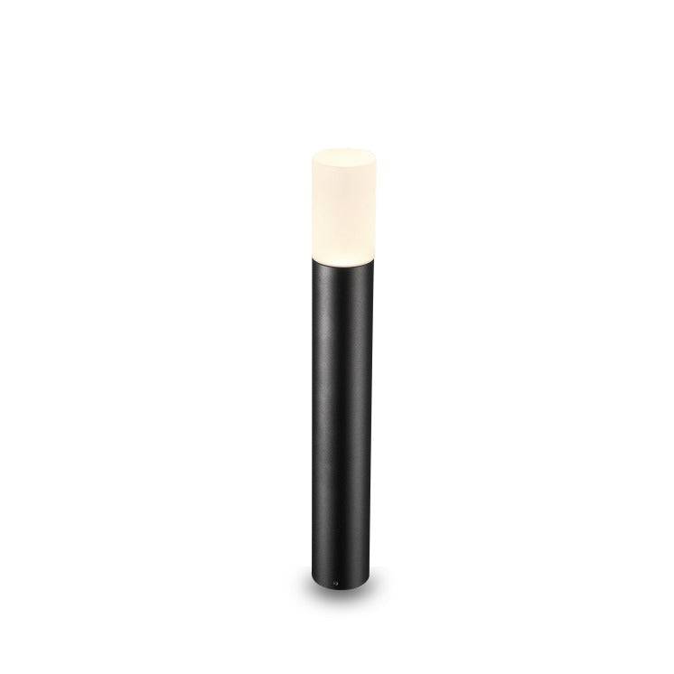black bollard light shown on a white background
