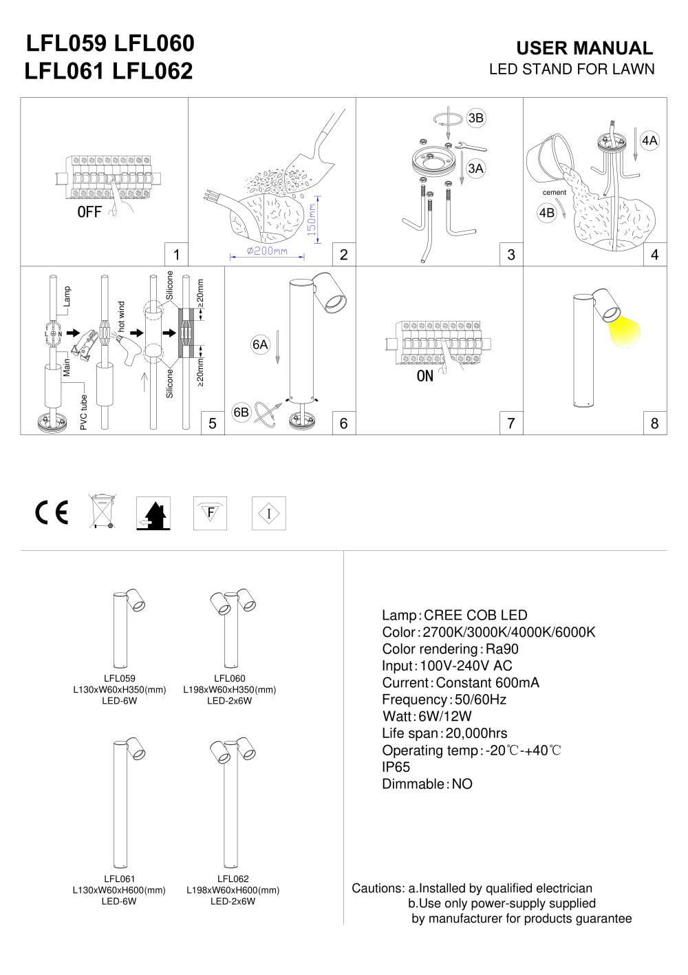 Black adjustable bollard light installation guide