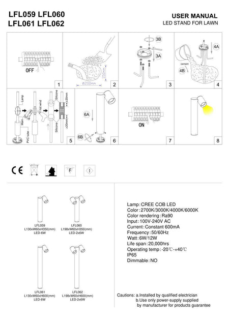 Black spotlight bollard light installation guide