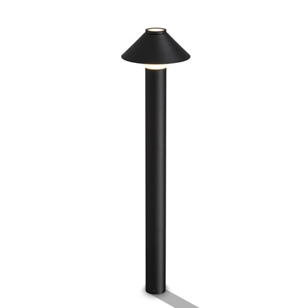 Black tall bollard lamp