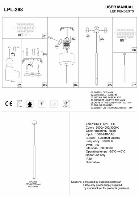 Wooden  pendant lamp installation guide