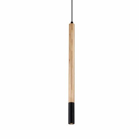 Wooden pendant lamp on a white background