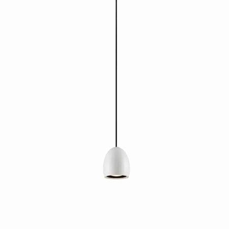 White modern hanging ceiling light on a white background