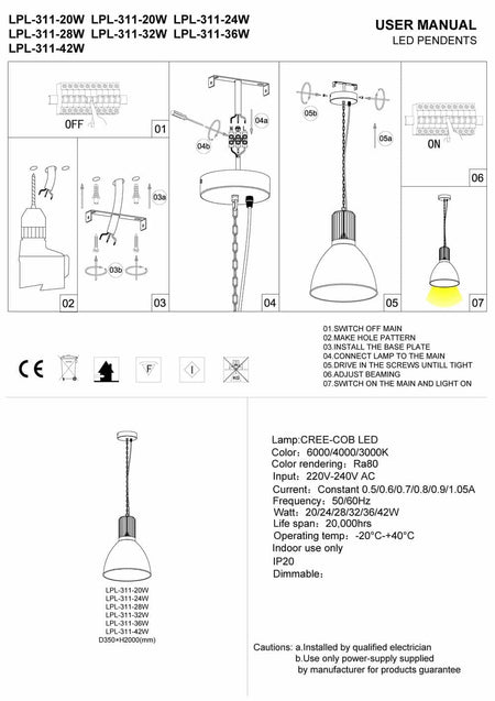 Large pendant light fixture installation guide