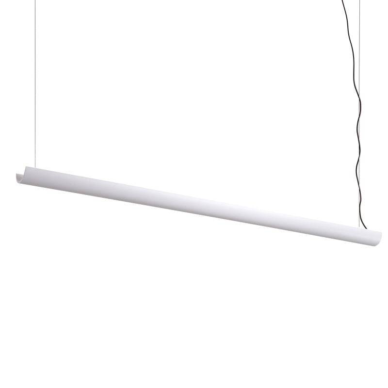 White linear bar pendant light